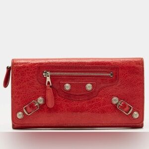 Balenciaga Le City money long Wallet in Red